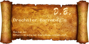 Drechsler Barnabás névjegykártya